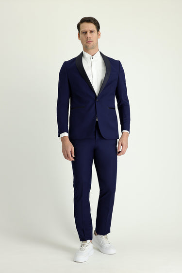  Orta Lacivert Şal Yaka Smokin & Damatlık