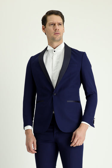  Orta Lacivert Şal Yaka Smokin & Damatlık