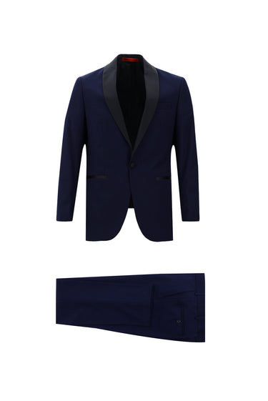 Orta Lacivert Şal Yaka Smokin & Damatlık