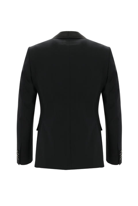 Siyah 7 Drop Slim Fit Dar Kesim Şal Yaka Yelekli Smokin & Damatlık