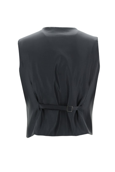 Siyah Slim Fit Dar Kesim Şal Yaka Yelekli Smokin & Damatlık