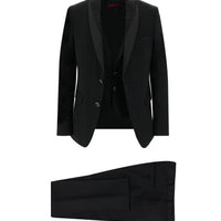 Black 7 Drop Slim Fit Narrow Cut Shawl Collar Vest Tuxedo & Groom Suit