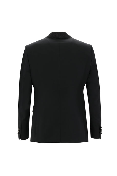 Black 7 Drop Slim Fit Narrow Cut Shawl Collar Vest Tuxedo & Groom Suit