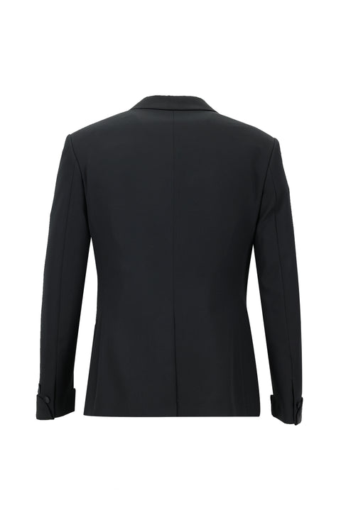 Siyah 7 Drop Super Slim Fit Eksra Dar Kesim Şal Yaka Yelekli Smokin & Damatlık