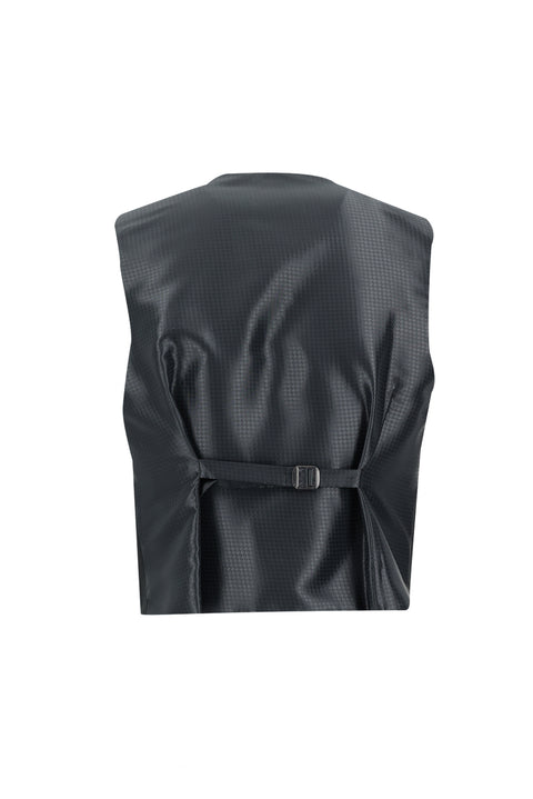 Siyah 7 Drop Super Slim Fit Eksra Dar Kesim Şal Yaka Yelekli Smokin & Damatlık