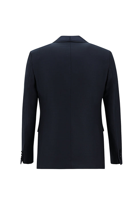 Orta Lacivert 7 Drop Slim Fit Dar Kesim Smokin & Damatlık