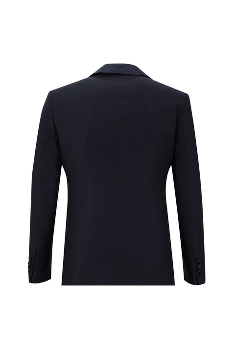 Koyu Lacivert 7 Drop Slim Fit Dar Kesim Şal Yaka Smokin & Damatlık