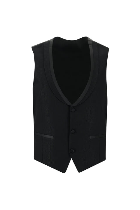 Black 7 Drop Slim Fit Narrow Cut Shawl Collar Tuxedo & Groom Suit