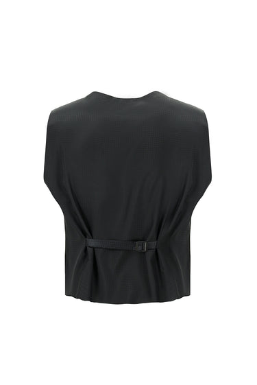 Siyah Slim Fit Dar Kesim Sivri Yaka Yelekli Smokin & Damatlık