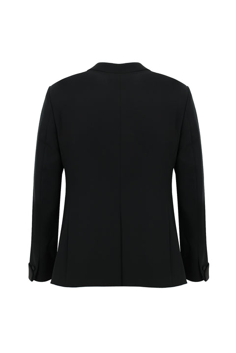 Siyah 7 Drop Super Slim Fit Eksra Dar Kesim Sivri Yaka Yelekli Smokin & Damatlık