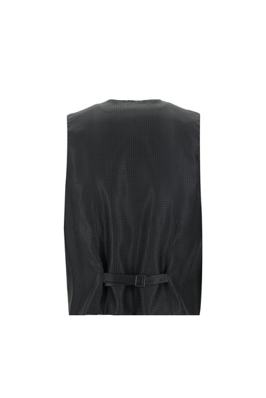 Siyah Slim Fit Dar Kesim Sivri Yaka Yelekli Smokin & Damatlık