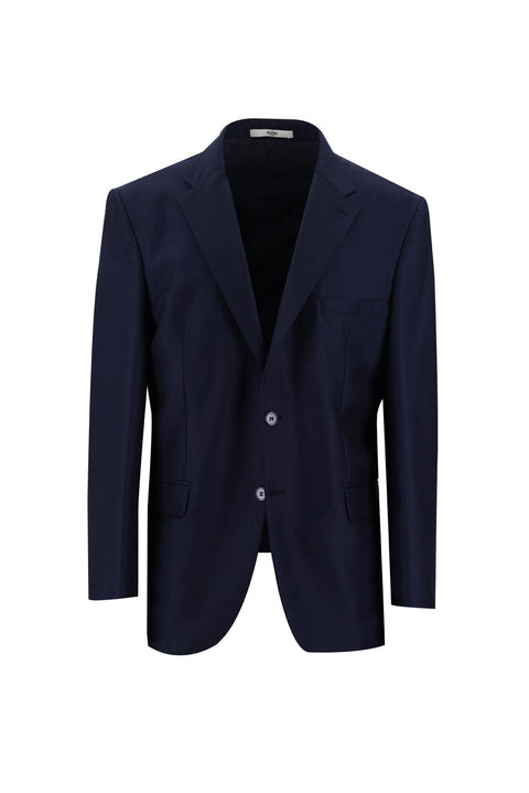Medium Navy 6 Drop Regular Fit Standard Cut Patterned Suit