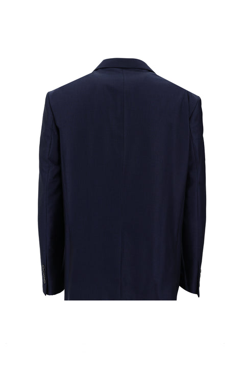 Orta Lacivert 4 Drop Relaxed Fit Rahat Kesim Desenli Takım Elbise