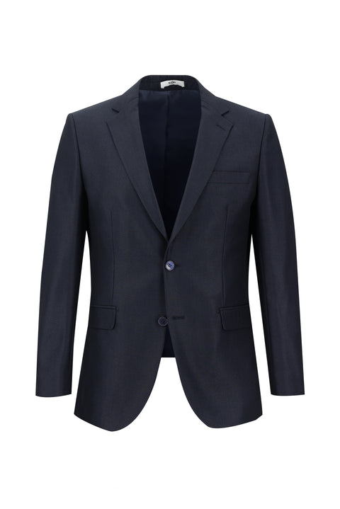 Dark Navy 6 Drop Regular Fit Standard Cut Patterned Suit