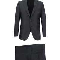 Koyu Antrasit 6 Drop Regular Fit Standart Kesim Desenli Takım Elbise
