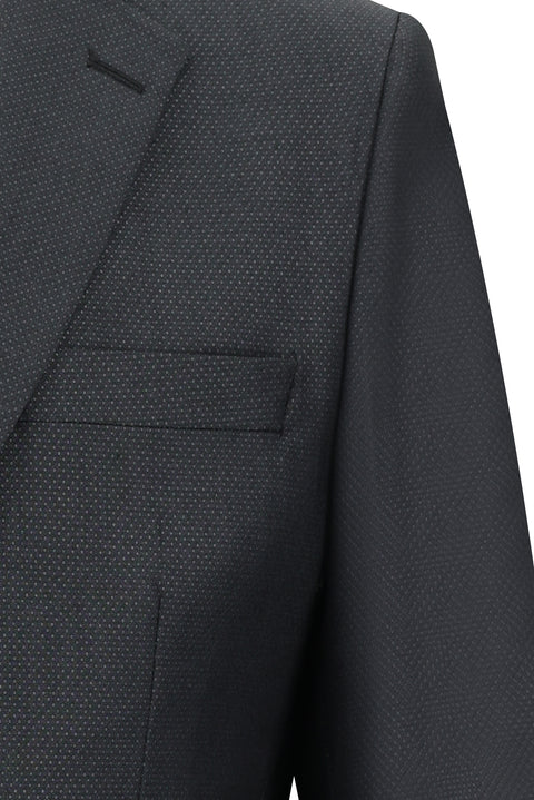 Dark Anthracite 4-Drop Relaxed Fit Patterned Suit