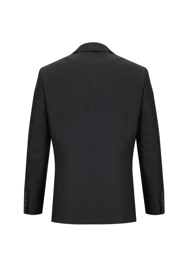 Siyah Relaxed Fit Rahat Kesim Klasik Desenli Takım Elbise