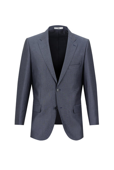 Koyu Mavi  Relaxed Fit Rahat Kesim Klasik Desenli Takım Elbise