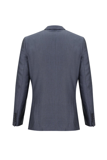 Koyu Mavi  Relaxed Fit Rahat Kesim Klasik Desenli Takım Elbise
