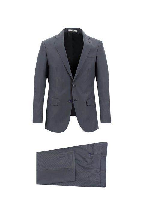 Koyu Füme 6 Drop Regular Fit Standart Kesim Desenli Takım Elbise