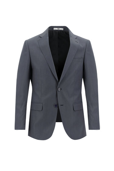  Koyu Füme Regular Fit Klasik Desenli Takım Elbise