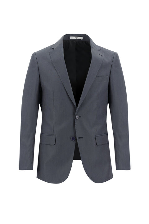 Koyu Füme 6 Drop Regular Fit Standart Kesim Desenli Takım Elbise