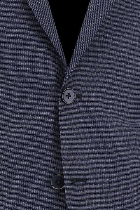 Orta Lacivert 6 Drop Regular Fit Standart Kesim Desenli Takım Elbise