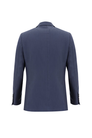 Koyu Mavi  Regular Fit Klasik Desenli Takım Elbise