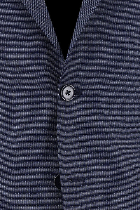 Koyu Mavi  6 Drop Regular Fit Standart Kesim Desenli Takım Elbise