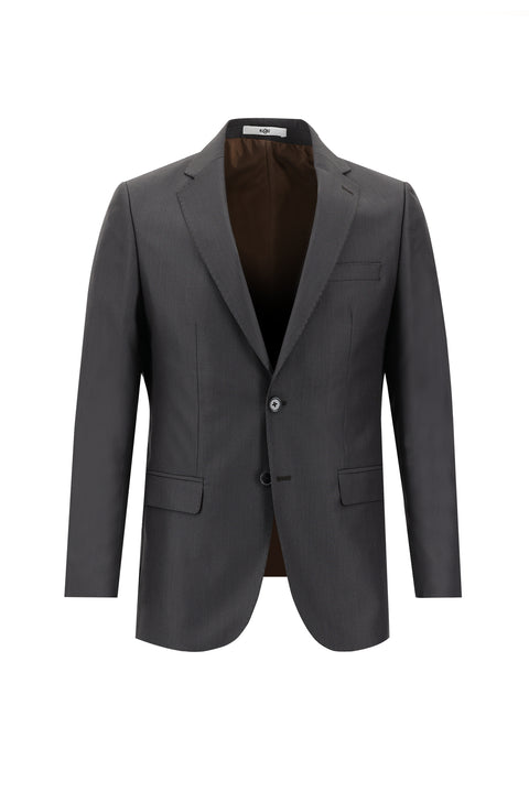 Koyu Kahve 6 Drop Regular Fit Standart Kesim Desenli Takım Elbise