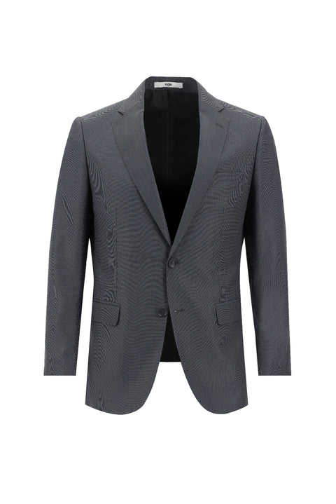 Koyu Antrasit 6 Drop Regular Fit Standart Kesim Desenli Takım Elbise