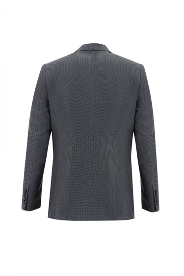 Koyu Antrasit Regular Fit Klasik Desenli Takım Elbise