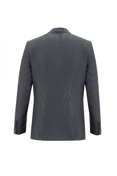 Koyu Antrasit 6 Drop Regular Fit Standart Kesim Desenli Takım Elbise