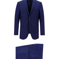 Orta Lacivert 6 Drop Regular Fit Standart Kesim Kuşgözü Takım Elbise