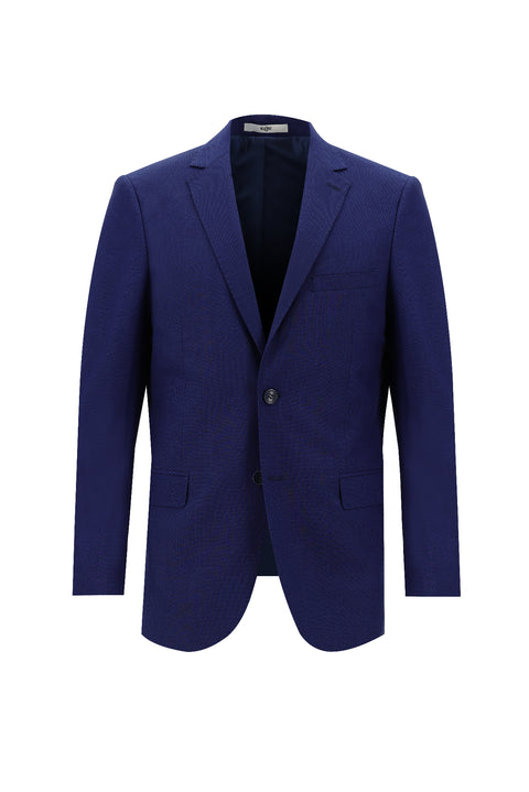 Orta Lacivert 6 Drop Regular Fit Standart Kesim Kuşgözü Takım Elbise