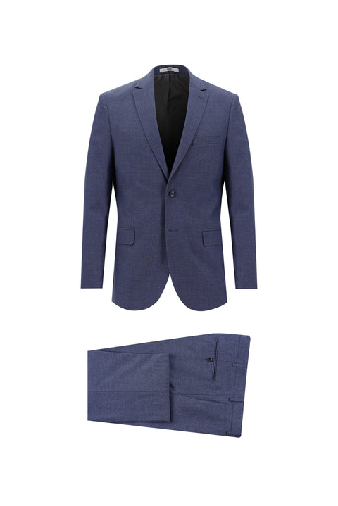 Havacı Mavi 6 Drop Regular Fit Standart Kesim Kuşgözü Takım Elbise