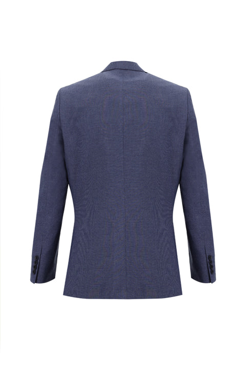 Havacı Mavi 6 Drop Regular Fit Standart Kesim Kuşgözü Takım Elbise