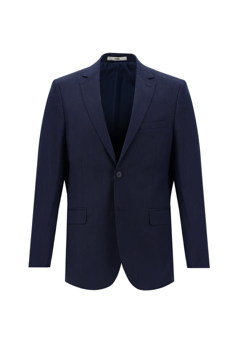 Orta Lacivert 6 Drop Regular Fit Standart Kesim Kuşgözü Takım Elbise