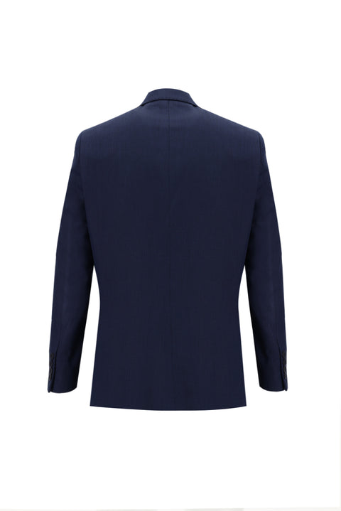 Orta Lacivert 6 Drop Regular Fit Standart Kesim Kuşgözü Takım Elbise