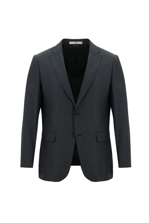 Orta Füme 4 Drop Relaxed Fit Rahat Kesim Desenli Takım Elbise