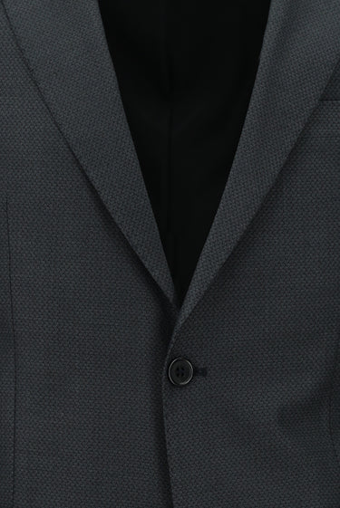 Orta Füme Relaxed Fit Rahat Kesim Desenli Takım Elbise