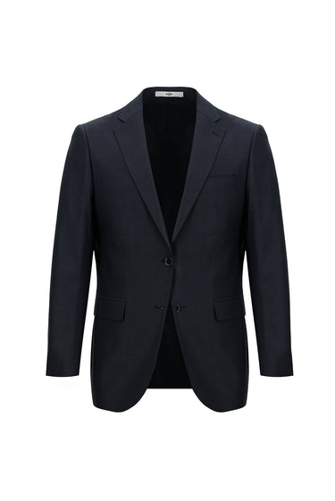 Orta Lacivert Regular Fit Desenli Takım Elbise