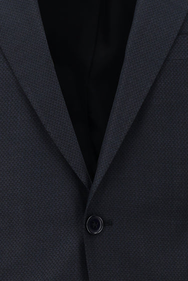 Orta Lacivert Relaxed Fit Rahat Kesim Desenli Takım Elbise