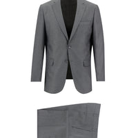 Orta Antrasit Regular Fit Desenli Takım Elbise