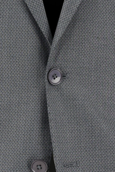 Orta Antrasit Regular Fit Desenli Takım Elbise