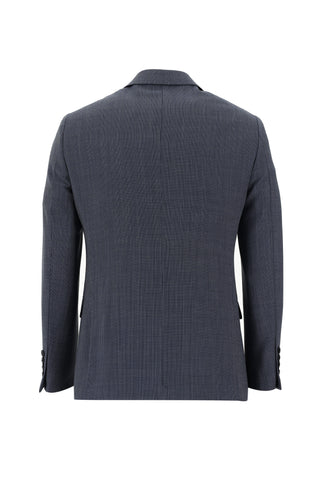  Orta Lacivert 6 Drop Regular Fit Standart Kesim Yünlü Desenli Takım Elbise
