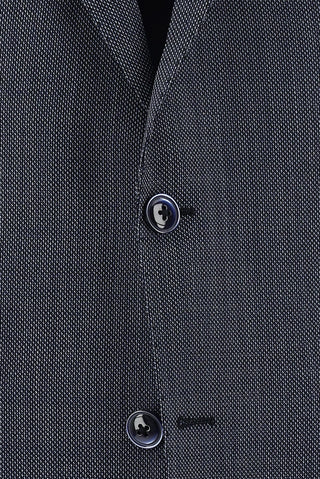  Orta Lacivert 6 Drop Regular Fit Standart Kesim Yünlü Desenli Takım Elbise
