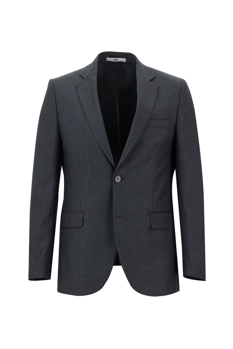 Koyu Antrasit 7 Drop Slim Fit Dar Kesim Çizgili Takım Elbise