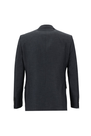 Koyu Antrasit Slim Fit Dar Kesim Klasik Çizgili Takım Elbise