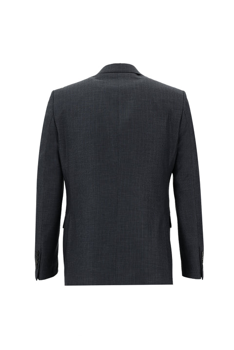 Koyu Antrasit 7 Drop Slim Fit Dar Kesim Çizgili Takım Elbise